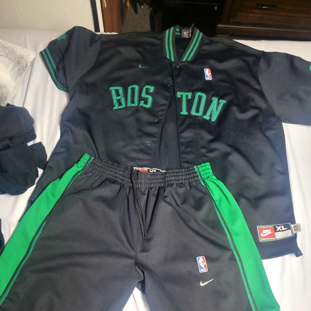 Celtics warm up